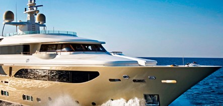Motor yacht underway