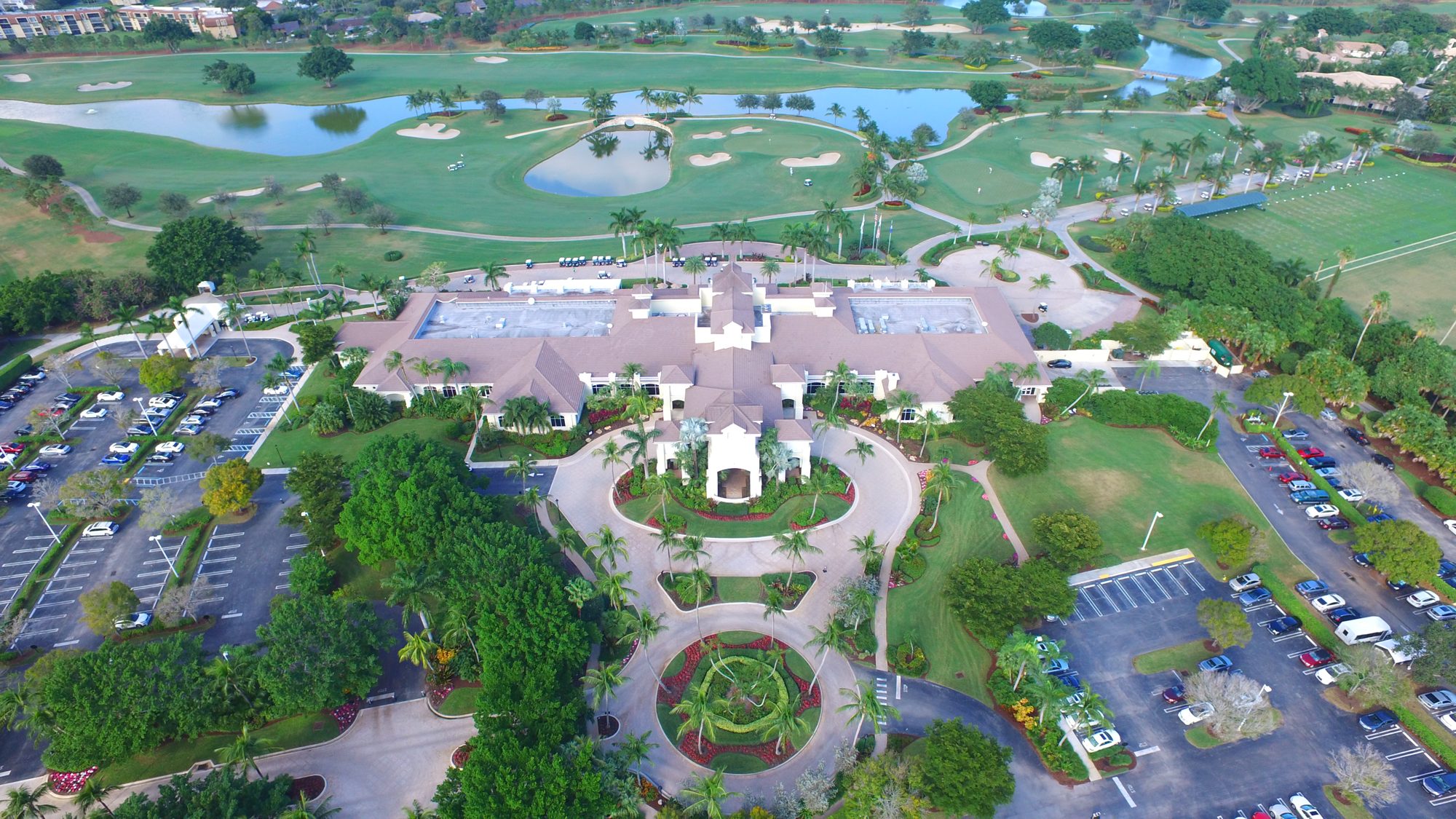 Aerial view of the BallenIsles tennis center