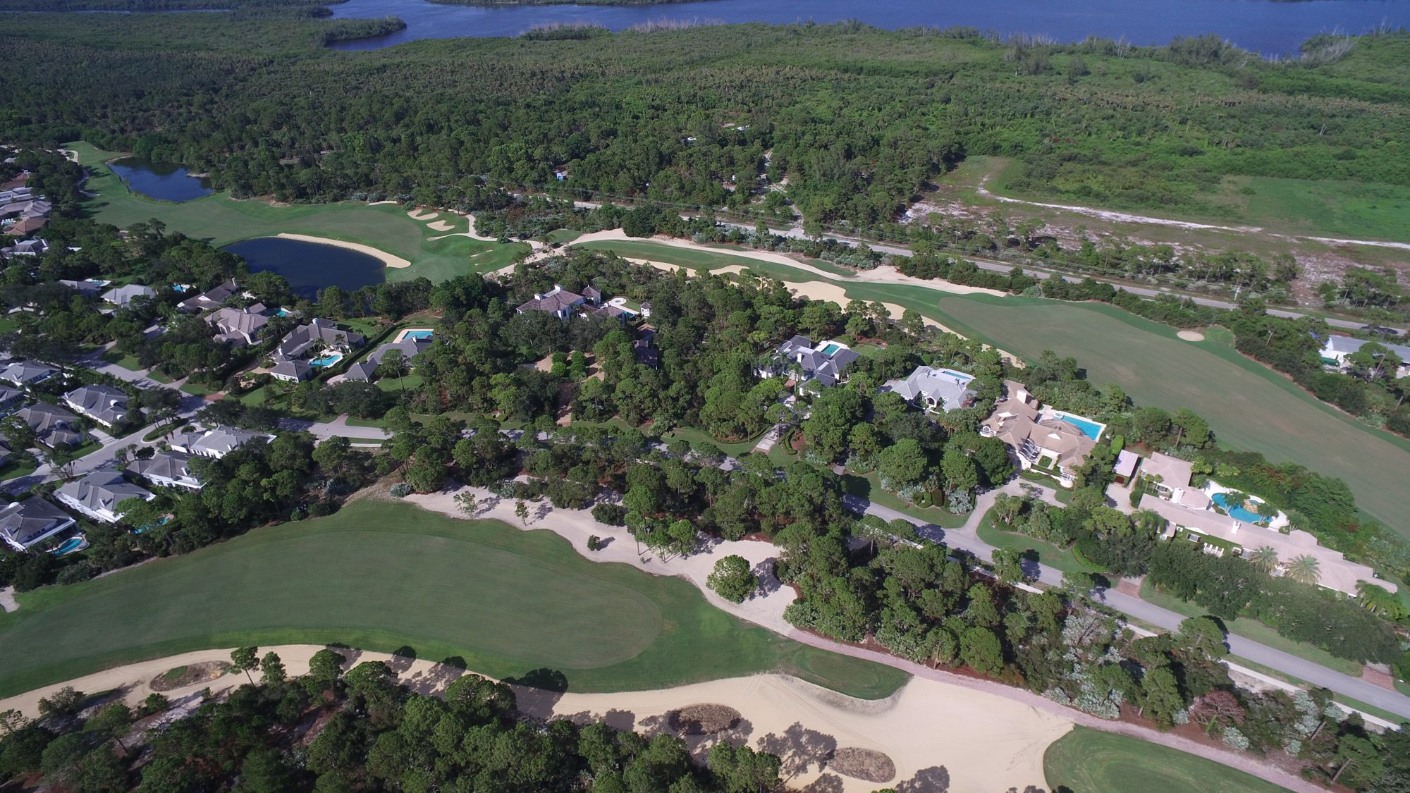 Loblolly fairways and estates beside the refuge and the Intracoastal