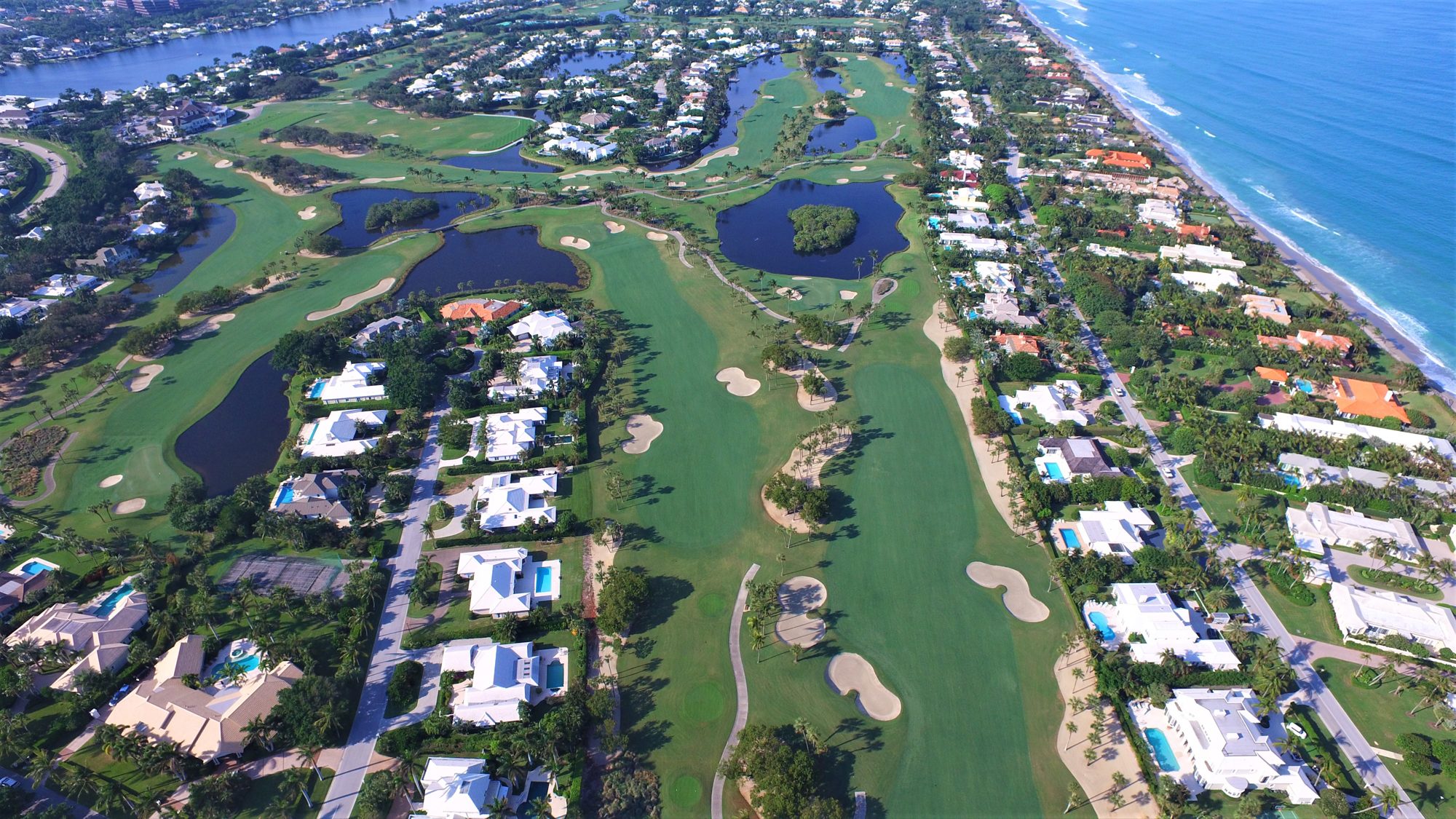 Lost Tree fairways and lakes from above
