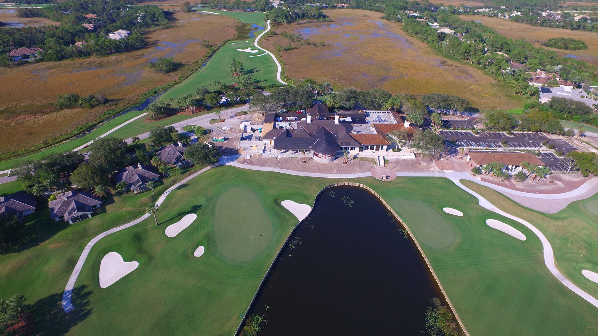 Old Marsh homes along canals and fairways