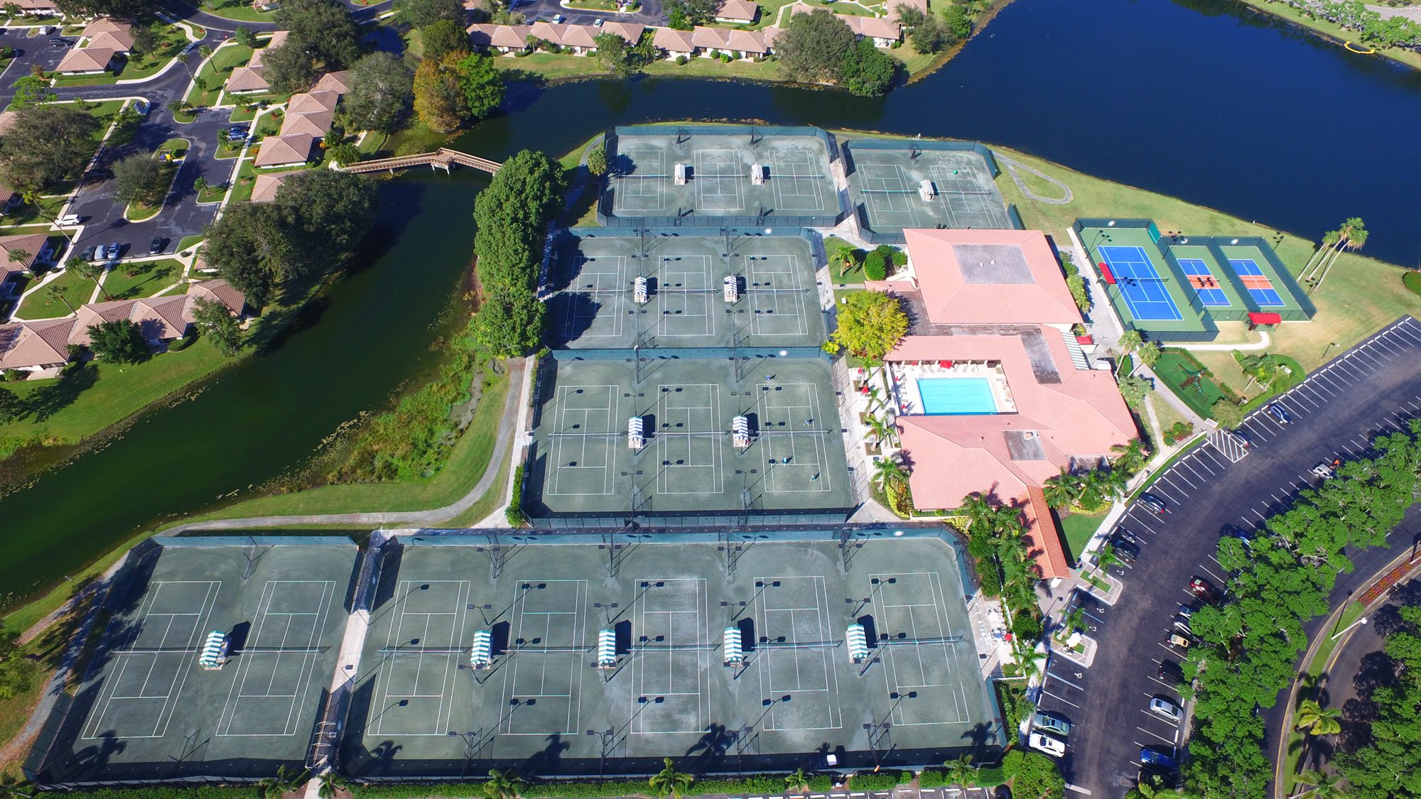 PGA National neighborhoods woven between golf courses and lakes