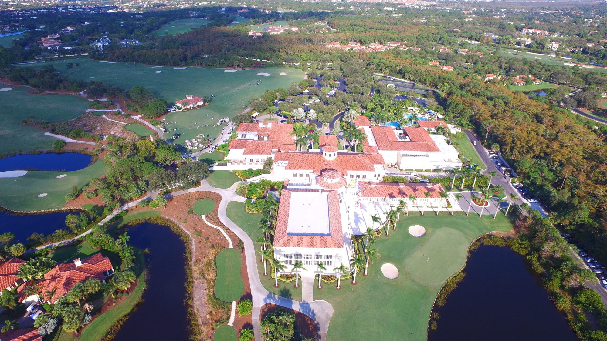 The Trump National Jupiter clubhouse beside the 18th green