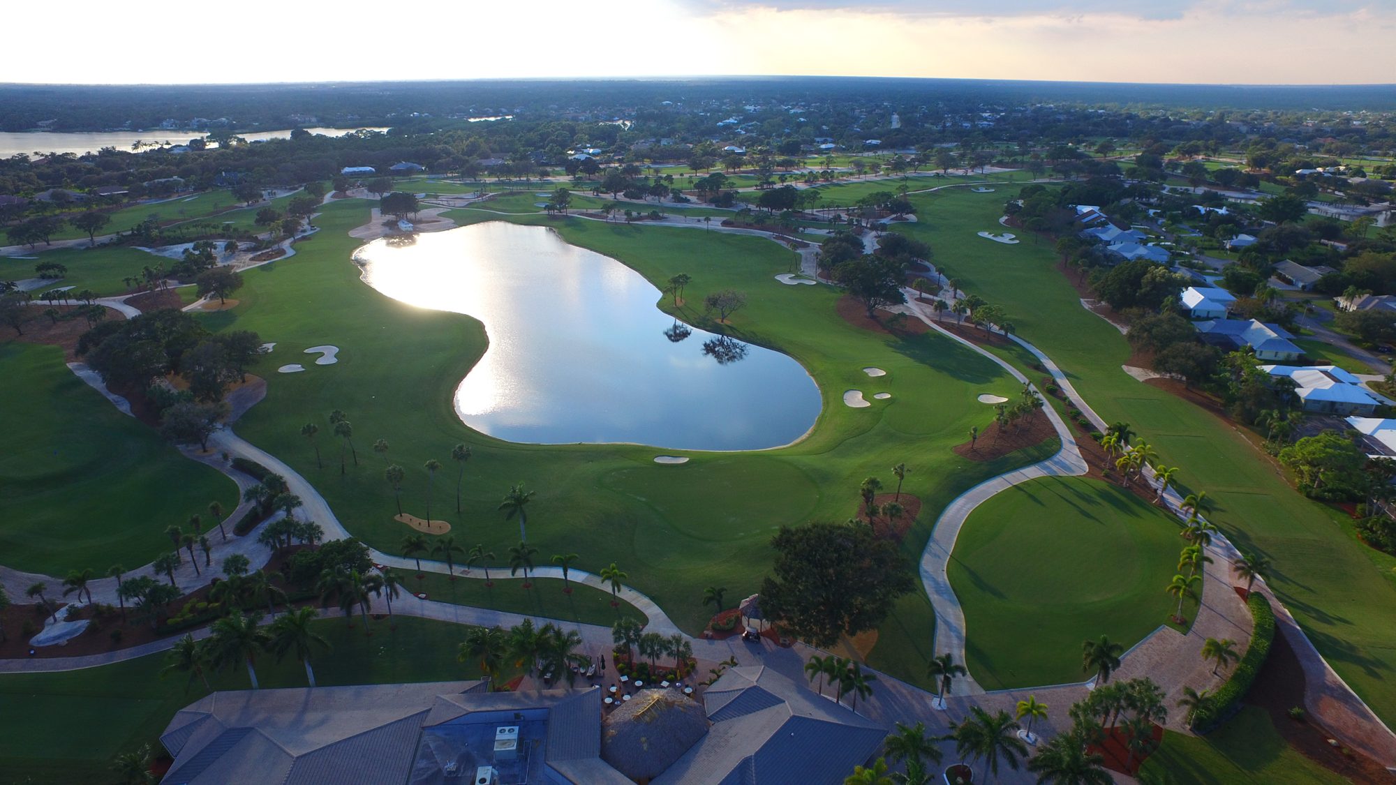 Turtle Creek homes on the lakes with the river and ocean beyond